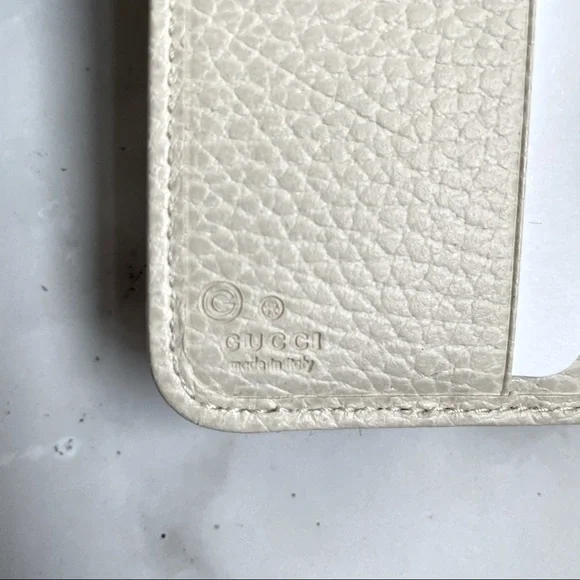 🆕 Authentic GUCCI Compact GG Canvas Leather Beige/Off-white Zip Wallet Bi-Fold - Picture 5 of 9